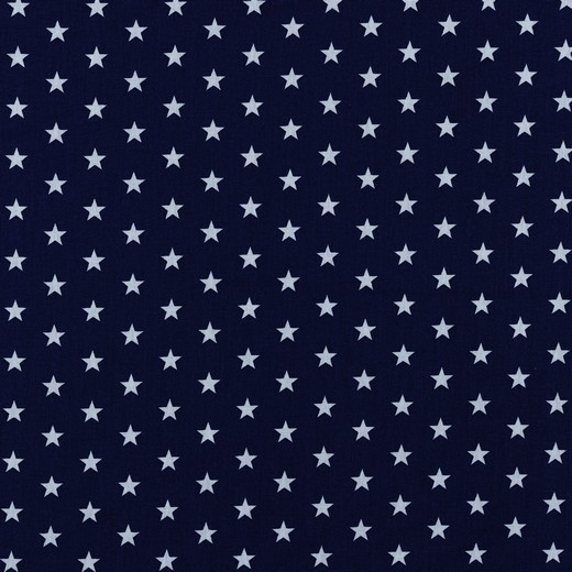 Baumwollstoff Sterne auf dunkelblau