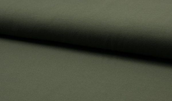 Baumwolljersey uni khaki