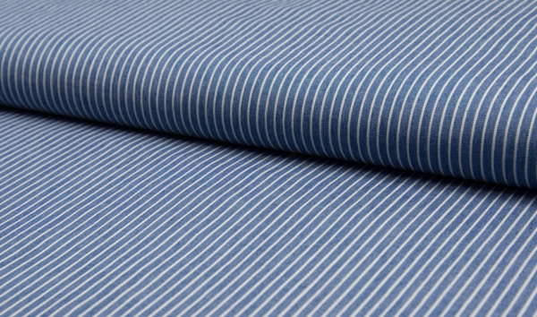 Jeansstoff Baumwolle gestreift