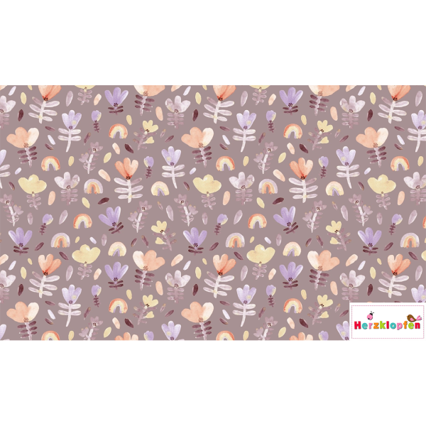 BAUMWOLLJERSEY DIGITAL TOFF BLUMEN