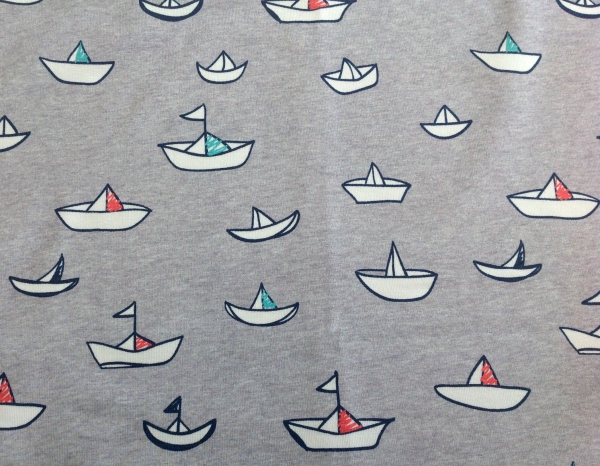 Jersey Segelboote grau - Frl. von Julie