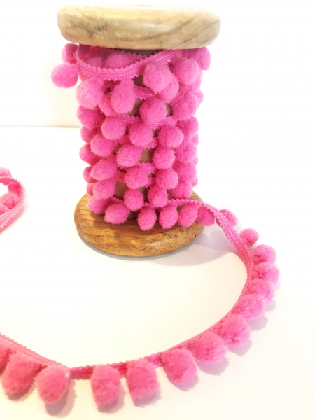 1 m Pompom - Bommelband pink