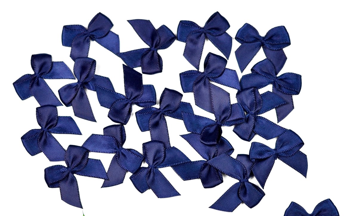 Satin Schleifchen Dunkel Blau navy 25 Mm Herzklopfenstoffe satin-schleifchen-dunkel-blau-navy-25-mm-herzklopfenstoffe