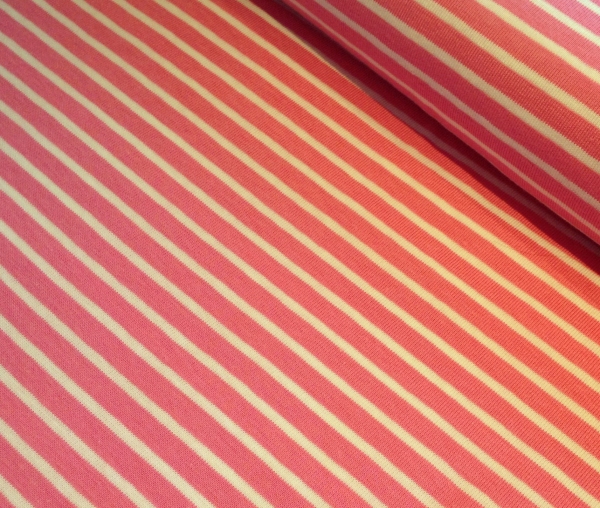 Hilco Jersey-Campan-Streifen pink weiss