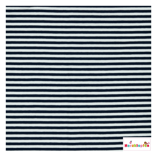 Jersey Streifen navy-weiss