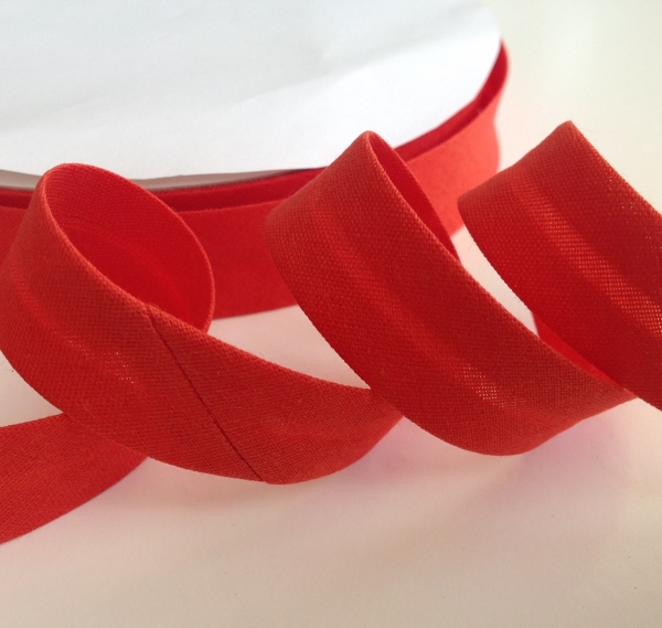 3 m Schrägband leuchtend rot 18 mm
