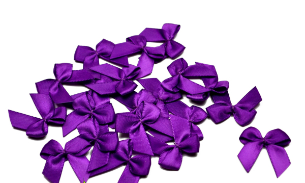 Satin Schleifchen lila/purpur 25 mm