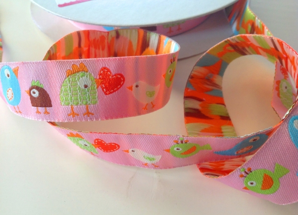 Webband Pink Happy Birds