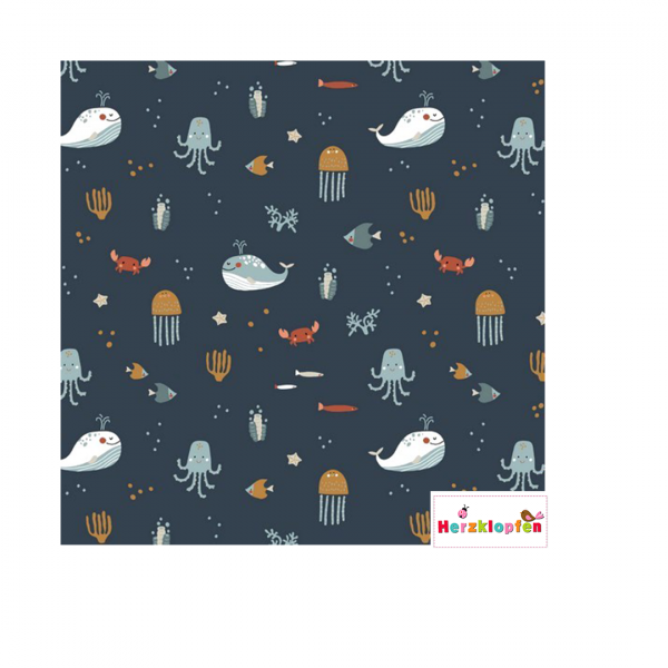 Bio Jersey - 0,5 m - marine Friends