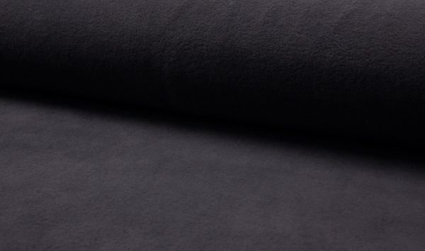 Baumwoll Fleece dunkel grau