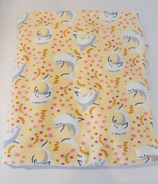 Baumwolljersey - Reststück 65 cm - Delphine