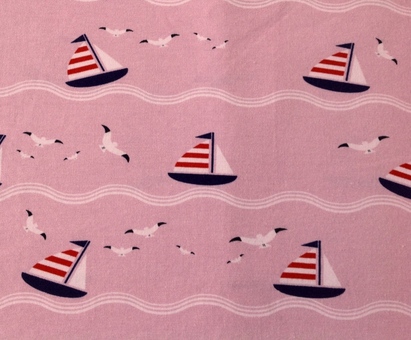 Jersey Segelboote rosa - Frl. von Julie
