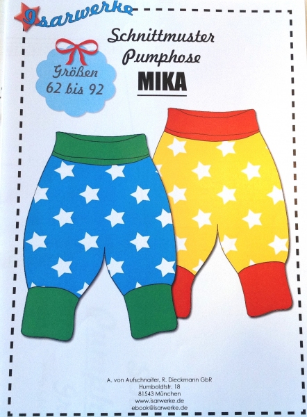 Papierschnittmuster Pumphose Mika