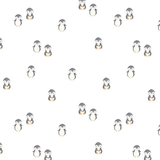 BAUMWOLLJERSEY DIGITAL ANIMALS/Pinguine