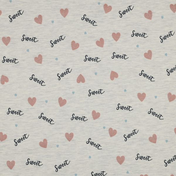 JERSEY MELANGE GLITZER LOVE