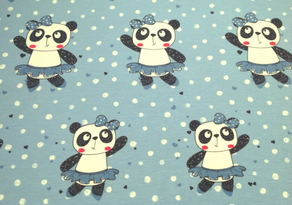 Jersey tanzendes Pandagirl blau