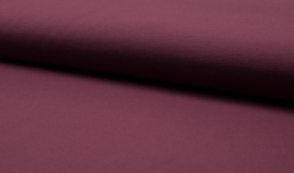 Baumwolljersey uni bordeaux