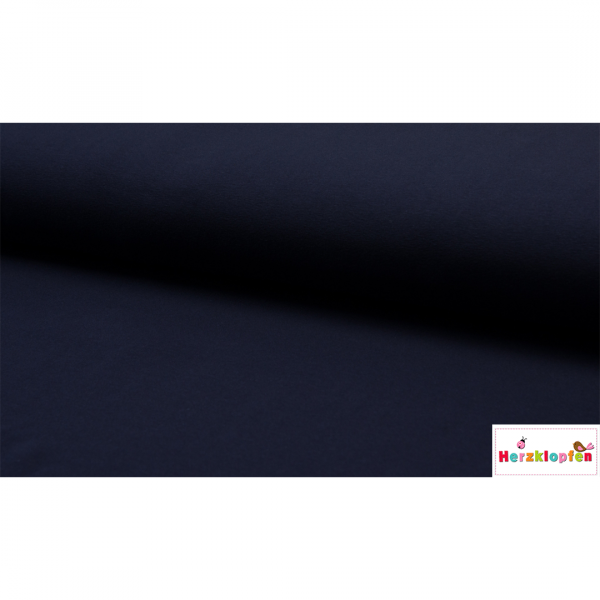 Baumwolljersey uni dunkelblau