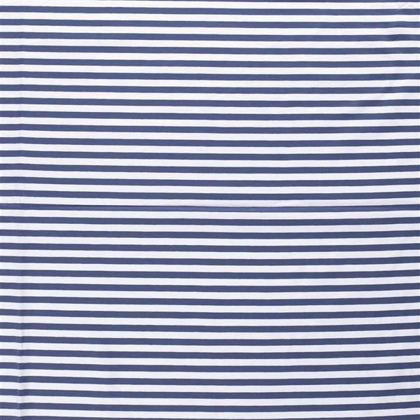 Baumwolljersey Streifen 10mm - indigo/weiss