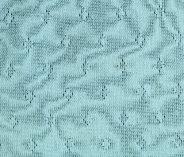 Feiner Pointoille Jersey mit Lochmuster hellblau