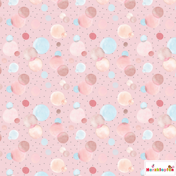 Baumwolljersey Bubbels rosa