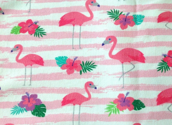 French Terry Flamingos und Streifen - Frl von Julie