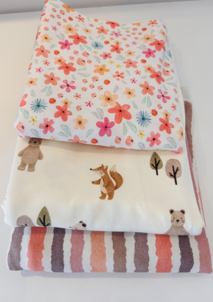 Stoffpaket 3 x 50 cm bunte Jerseystoffe