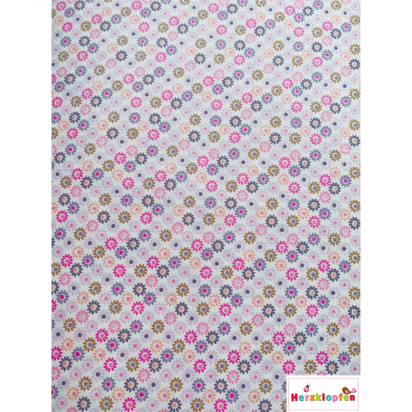 Baumwollstoff bunte Blümchen