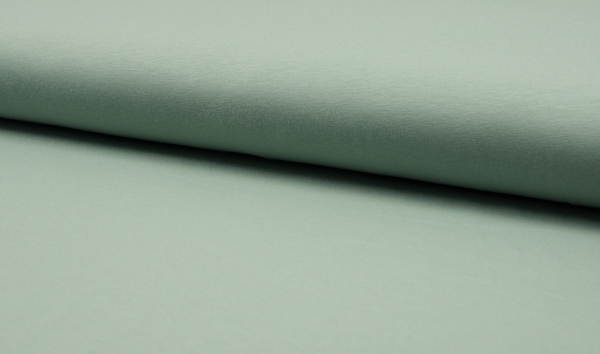 Baumwolljersey uni dusty mint