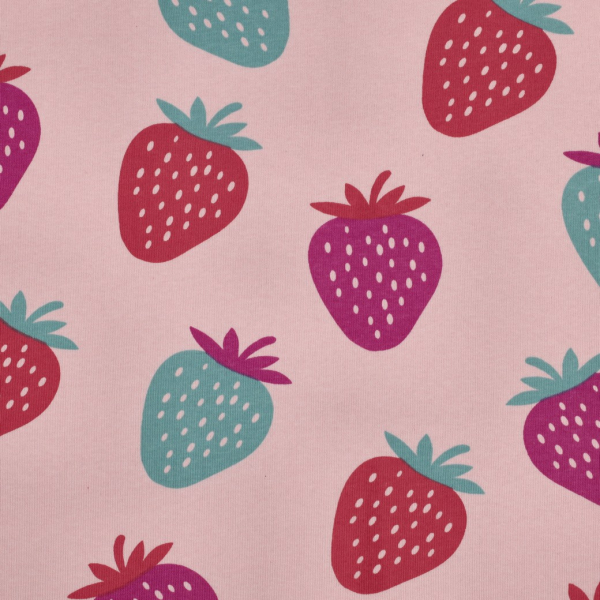 Jogging Erdbeeren auf rosa