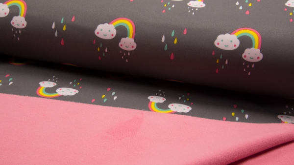 Softshell schlamm mit buntem Regenbogen