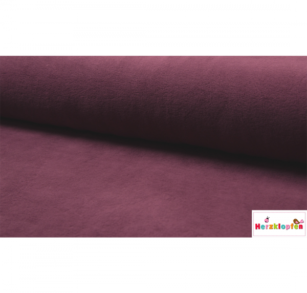 Baumwoll Fleece bordeaux