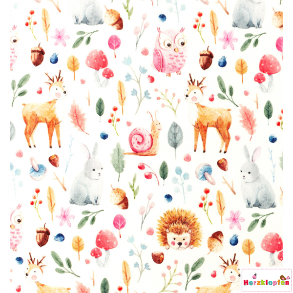 French Terry digital - kleine Tiere -