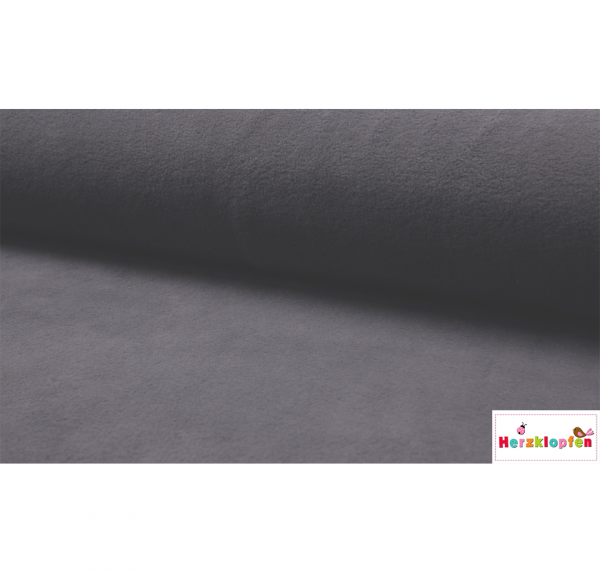 Baumwoll Fleece dunkel grau