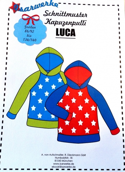 Papierschnittmuster Kapuzenpulli Luca