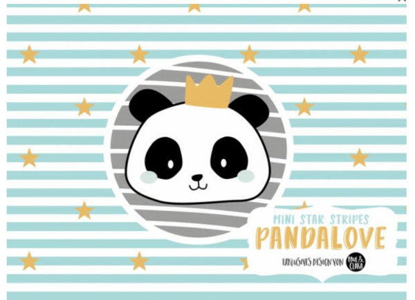 Stoffkompass Jersey Mini Stars Stripes Pandalove von Paul & Clara