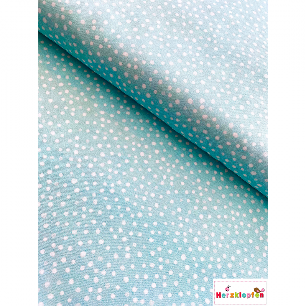 Baumwolljersey - Watercolor dots hellblau